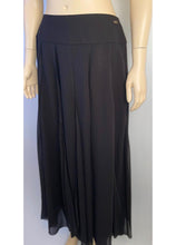 Load image into Gallery viewer, NWT Chanel 00S, 2000 Summer black long chiffon skirt FR 40
