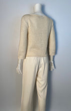 Load image into Gallery viewer, Vintage 00C Chanel Identification beige 2 piece sweater twinset FR 36 US 4