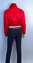 Load image into Gallery viewer, Chanel Identification 03A 2003 Fall Bomber Jacket Red Reversible CC Logo Sport Coat FR 38