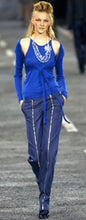 Load image into Gallery viewer, Chanel 04A 2004 Fall Royal Blue Cashmere long sleeved  Shell Top Blouse cardigan  FR 38