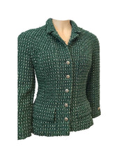 Load image into Gallery viewer, Chanel 06C Cruise Resort Green Tweed wool knit Jacket Blazer FR 38 US 6