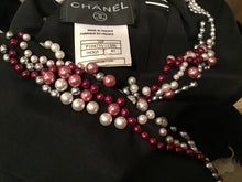 Load image into Gallery viewer, RARE Chanel 02C 2002 Cruise open back sleeveless Top Blouse Embellished with yards of pearls in various colors FR 40 US 4/6