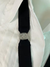 Load image into Gallery viewer, Chanel 17S 2017 Summer Ribbon Grosgrain Lanyard Large Crystal Camellia Pendant Necklace