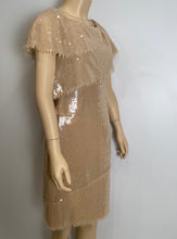Load image into Gallery viewer, Chanel 08P 2008 Spring Beige Sequin Cocktail Dress FR 36 US 4