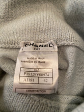 Load image into Gallery viewer, Chanel 01A 2001 Fall powder blue turtleneck pullover sweater FR 42