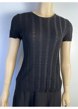 Load image into Gallery viewer, Chanel 05P, 2005 Spring Black Cotton knit interlocking CC logo Blouse top FR 40 US 4/6