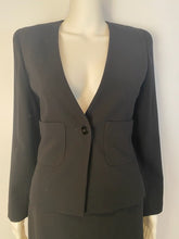 Load image into Gallery viewer, Vintage Chanel 98A, 1998 Fall black skirt suit FR 36