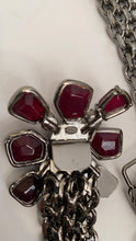 Load image into Gallery viewer, Chanel 04A, 2004 Fall Belt Red black Bordeaux gripoix ruthenium Metal chain belt