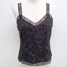 Load image into Gallery viewer, Rare! Chanel Vintage 98A Fall Logo Black Lace Tank top Blouse Camisole Skirt Set FR 38 US 4