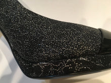 Load image into Gallery viewer, NIB New In Box Chanel Dark Silver Glitter patent platform Heel Pumps 2013, 13K ‘World Map’ Collection EU 38.5 US 7.5/8