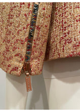 Load image into Gallery viewer, Chanel 01P 2001 Spring Vintage Skirt Suit w Leather Collar FR 42 US 8/10