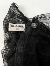 Load image into Gallery viewer, Chanel Black Sheer Lace Blouse Top Camisole US 4
