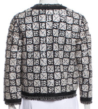Load image into Gallery viewer, Chanel 10P 2010 Spring NWT New with Tags Sequin Grey Cardigan Jacket FR 46 US 12/14
