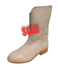 Load image into Gallery viewer, NIB New in Box Chanel 13C light grey cowboy riding boots EU 39.5