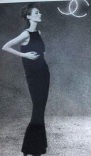 Load image into Gallery viewer, Chanel Vintage 04A, 2004 Fall long black maxi sleeveless wool gown dress FR 40 US 4