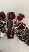 Load image into Gallery viewer, Chanel 04A, 2004 Fall Belt Red black Bordeaux gripoix ruthenium Metal chain belt