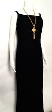 Load image into Gallery viewer, Chanel Vintage 04A, 2004 Fall long black maxi sleeveless wool gown dress FR 40 US 4