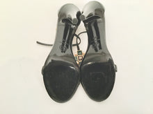 Load image into Gallery viewer, Chanel 07P Spring Gripoix Jewel black patent leather strap Heels w/ box EU 38.5 US 7/7.5