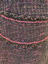 Load image into Gallery viewer, Chanel Navy Blue Black Pink Tweed Dress FR 40 US 6/8