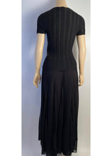 Load image into Gallery viewer, NWT Chanel 00S, 2000 Summer black long chiffon skirt FR 40
