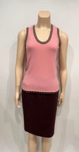 Load image into Gallery viewer, Chanel 05A 2005 Fall Cashmere Pink Brown Camisole Blouse Cardigan Twinset FR 34 US 2/4