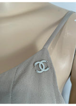 Load image into Gallery viewer, Chanel 04P 2004 Spring Beige Taupe Silk Dress FR 42 US 6/8