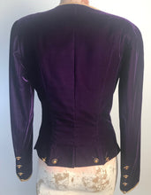 Load image into Gallery viewer, Rare 93P, 1993 Spring Vintage Chanel purple velvet jacket FR 36 US 2/4