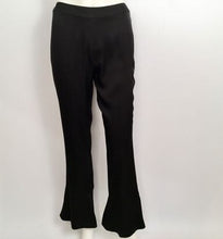 Load image into Gallery viewer, Chanel 01A, 2001 Fall Black Flare Bottom Satin Flare Pants FR 40