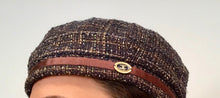Load image into Gallery viewer, Chanel Fantasy Tweed Brown Multicolor Beret Hat Sz 57