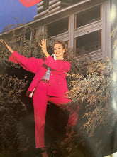 Load image into Gallery viewer, 92P, 1992 Spring Chanel Green Denim 2 piece Jacket Pant Suit Oversized FR 34 US 4/6/8