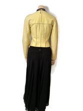 Load image into Gallery viewer, Vintage Chanel 99P, 1999 Spring yellow soft lambskin leather jacket FR 34 US 2/4