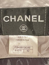 Load image into Gallery viewer, Chanel Silver Grey Zip Up Hooded Puffer Vest FR 42