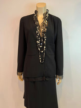 Load image into Gallery viewer, Vintage Chanel 98A 1998 Fall Black Chiffon Skirt Suit FR 38 US 6/8