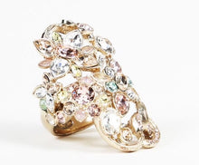 Load image into Gallery viewer, Chanel 16C Rare ‘Fairy Bouquet’ crystal CC Ring Size 5 1/4