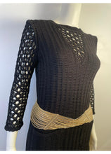 Load image into Gallery viewer, NWT Chanel 14P 2014 Spring Black Maxi Crochet Dress FR 38