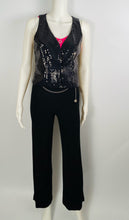 Load image into Gallery viewer, Chanel 03C 2003 Cruise Resort Silk Charmeuse Vest with black sequins FR 42