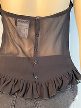 Load image into Gallery viewer, Chanel 03A 2003 Fall Black Sheer Halter Top Blouse FR 40 US 4/6