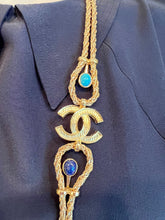 Load image into Gallery viewer, Chanel 19A 2019 Fall Paris Egypt Nile Collection Long Gold Rope Necklace Belt with Stones