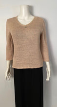 Load image into Gallery viewer, Vintage Chanel Identification 00C, 2000 Cruise Resort Knit Beige Pullover Sweater FR 42 US 6