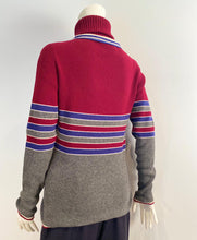 Load image into Gallery viewer, Chanel 09A 2009 Fall Long Sleeve Soft Cashmere Stripes Turtleneck Sweater FR 44 US 8/10