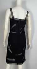 Load image into Gallery viewer, Vintage Chanel Boutique 98P, 1998 Spring Black Dress with Sheer Rectangles FR 34-38 US 2/4/6