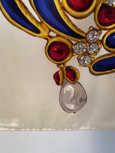 Load image into Gallery viewer, Large Vintage Chanel Jewel Multicolor Print Silk Scarf