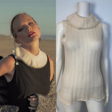 Load image into Gallery viewer, Vintage Chanel 00A, 2000 Fall Ready to Wear Ivory sweater blouse Top FR 44 US 8/10
