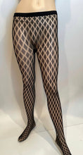 Load image into Gallery viewer, Chanel 09P 2009 Spring fishnet stockings black tights hosiery Sz Large