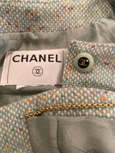 Load image into Gallery viewer, Chanel Pastel Green Wool Tweed Jacket with removable Scarf US 4/6/8