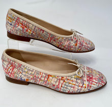 Load image into Gallery viewer, Chanel fabric multicolor ballet ballerina flats EU 38
