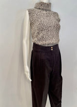 Load image into Gallery viewer, Chanel 04A 2004 Fall Cashmere Brown Cable Knit Tweed Turtleneck Sweater Top FR 36 US 4