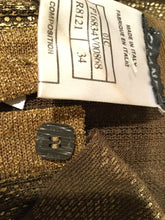 Load image into Gallery viewer, Vintage Chanel 01C 2001 Cruise Resort Sleeveless Gold Metallic Collar Polo Top Blouse FR 34 US 2/4
