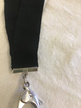 Load image into Gallery viewer, Chanel 17S 2017 Summer Ribbon Grosgrain Lanyard Large Crystal Camellia Pendant Necklace