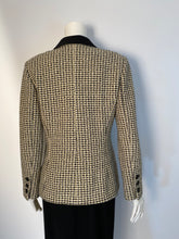 Load image into Gallery viewer, Chanel 02P, 2002 Spring pastel olive green Black Beige Tweed Vest attached jacket Blazer FR 36